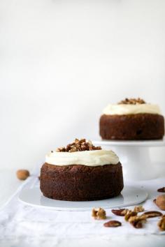 
                    
                        carrot cake with cream cheese frosting, pecans & walnuts
                    
                