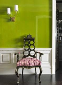 
                    
                        Apple Green Lacquered Walls | Design by Christina Murphy | House Beautiful
                    
                