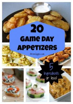 
                    
                        20 Appetizers - 5 Ingredients or Less!
                    
                
