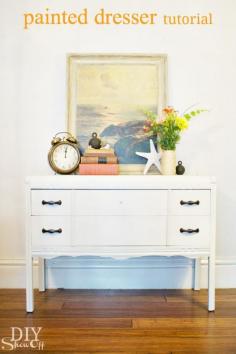 painted dresser tutorial at diyshowoff.com