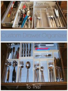
                    
                        Custom drawer organizer before and after
                    
                