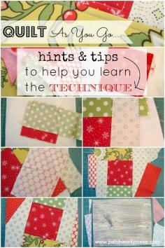 
                    
                        quilt-as-you-go-tips to help you learn the technique | PatchworkPosse #quiltasyougo #sewing #quilt
                    
                