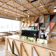 
                    
                        Australian prison converted into a cafe  lined with colourful tessellating triangles
                    
                