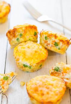
                    
                        100-Calorie cheese, veggie and egg muffins are a perfect make-ahead breakfast.
                    
                