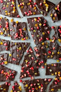 
                    
                        Pomegranate-Orange Chocolate Bark
                    
                