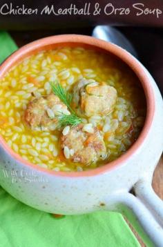 Chicken Meatball Orzo Soup recipe...