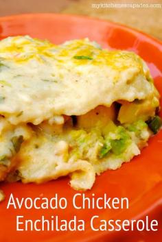 
                    
                        Creamy Avocado Chicken Enchiladas
                    
                