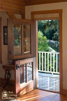 
                    
                        Beautiful Wooden Dutch Door with Leaded Glass
                    
                