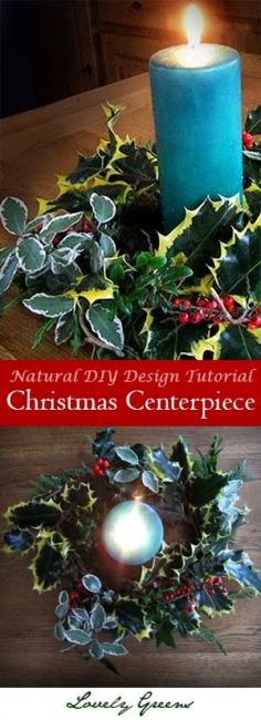 
                    
                        How to create a Natural Christmas Candle Centerpiece - an easy and beautiful holiday project! #Christmas
                    
                