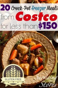 
                    
                        Make 20 Gluten-Free Freezer Meals From Costco For Less Than $150!!  All it takes is 2 hours on the weekend and you have weeknight dinners for the entire month!
                    
                