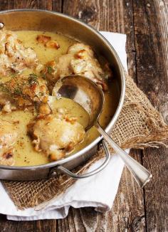 
                    
                        Rustic Chicken with Garlic Gravy - one-pan chicken with lots of garlic gravy. Perfect with mashed potatoes!
                    
                