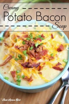 
                    
                        Creamy Bacon Potato Soup...our best recipe on the blog right now!
                    
                