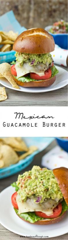 
                    
                        Mexican Guacamole Burgers. If you love guacamole, you’ll love these Mexican Guacamole Burgers. They’ve got Mexican seasoning baked inside and homemade guacamole on top!
                    
                