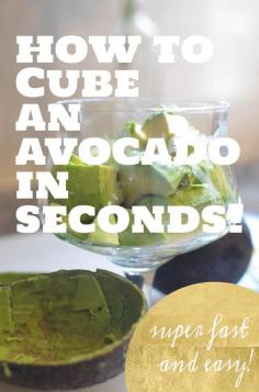 
                    
                        How to cube an avocado in seconds!  Easy and super fast!
                    
                
