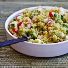 
                    
                        Recipe for Quinoa Salad with Avocado, Radishes, Cucumbers, and Cumin-Lime Vinaigrette from Kalyns Kitchen
                    
                