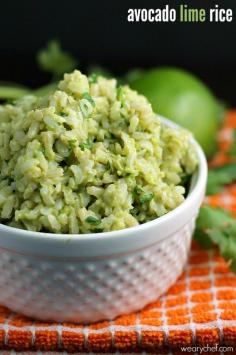 
                    
                        Avocado Lime Rice - Get this tasty side dish ready in about 5 minutes!
                    
                