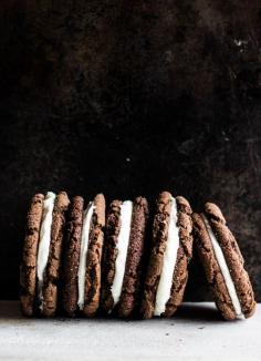 
                    
                        CHOCOLATE SUGAR COOKIE SANDWICHES WITH PEPPERMINT CREAM
                    
                