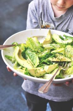 
                    
                        Avocado and Romaine Salad. This salad is all about the dressing recipe.
                    
                