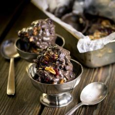 
                    
                        Dark Chocolate, Cranberry and Pecan Frozen Yogurt (aka Dickens’ Ice Cream)
                    
                