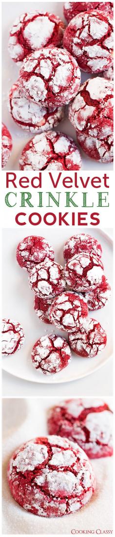 
                    
                        Red Velvet Crinkle Cookies (from scratch) - These cookies are DIVINE!
                    
                