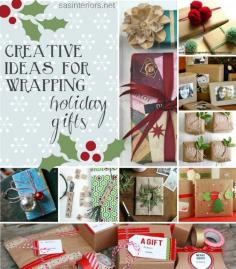 
                    
                        Unique Wrapping Ideas for Christmas and other Holidays via @Jenna_Burger, sasinteriors.net
                    
                