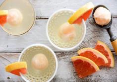 
                    
                        Pink Grapefruit-Champagne Sorbet Floats
                    
                