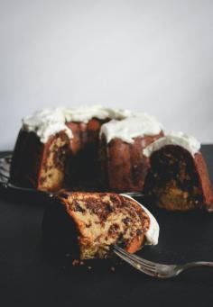 
                    
                        Nutella Swirl Bundt Cake with Fluffy Cream Cheese Frosting
                    
                