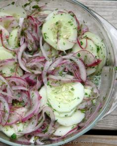 
                    
                        Cucumber salad.
                    
                