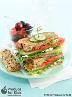 
                    
                        Tasty Hummus Sandwich - Creamy, protein-filled and satisfying, this veggie sandwich is perfect for picnics or cut into small sandwiches for parties. #eggfree #vegetarian #recipe #produceforkids #healthy
                    
                