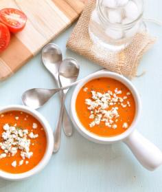 
                    
                        This Roasted Tomato and Red Pepper Soup is simple, delicious, and packed with veggies making is a healthy choice as well.  V+GF+P
                    
                