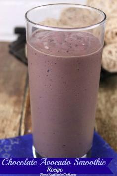 
                    
                        Chocolate avocado smoothie recipe dairy free, grain free, gluten free~ With blueberries, coconut milk and 1/2 frozen banana, not super sweet, but rich and creamy. Paleo, Whole30
                    
                
