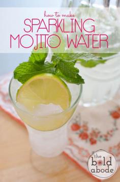 Sparkling Mojito Water... Pregnancy mocktails 