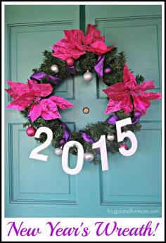 
                    
                        New Years Wreath Homemade DIY
                    
                