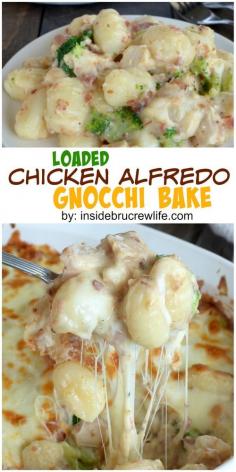 
                    
                        An amazing and delicious combination of chicken alfredo, cheese, and bacon makes this dinner recipe disappear in a hurry!
                    
                