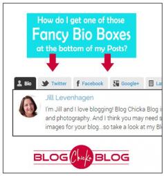 Blogging Tips - How to get a Fancy Bio Box on my WordPress blog - Blog Chicka Blog