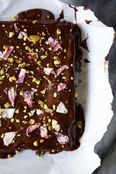 
                    
                        Candied Rose + Crushed Pistachio Brownies
                    
                