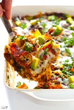 
                    
                        Easy Chicken Enchilada Casserole
                    
                