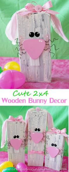
                    
                        creativemeinspire... Look how cute these wooden bunnies are! I love their faces!
                    
                