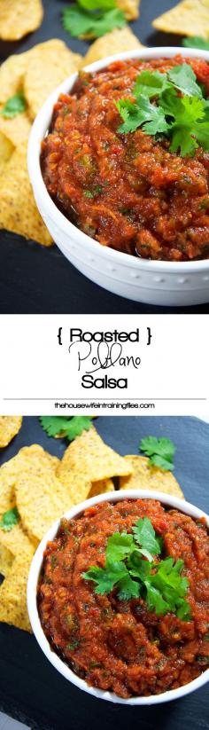 
                    
                        Roasted poblanos and tomatoes bring out the natural sweetness to make this roasted poblano salsa a smoky and sweet hit! #mexicanfood #salsa #dip #glutenfree
                    
                