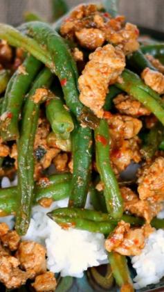
                    
                        Chinese Green Beans with Ground Turkey over Rice ~ Crisp green beans and Asian flavors make this 30-minute meal rival Chinese takeout!
                    
                