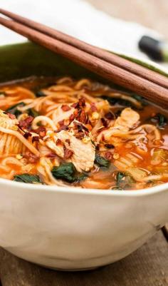 
                    
                        Delicious Chicken Noodle Soup with a Thai twist.
                    
                