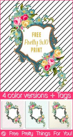 
                    
                        Art: Free Floral 8x10 Print - Free Pretty Things For You
                    
                