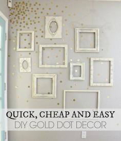 
                    
                        Quick, Cheap and Easy Gold Wall Decor - www.classyclutter...
                    
                