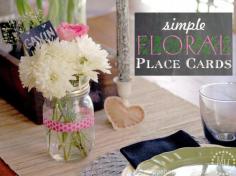 
                    
                        Super Simple Floral Place Cards Idea
                    
                