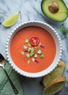 
                    
                        Gazpacho | Taste Love & Nourish | #gazpacho #tomatoes #avocado #cucmber #healthy #vegan #vegetarian #soup
                    
                