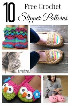 
                    
                        Looking for free crochet slipper patterns? This list of 10 Free Crochet Slipper Patterns has something for everyone from kids to adults!
                    
                