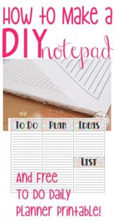 
                    
                        How to Make a DIY Notepad {and free planner page printable..cuz we always need to be more organized}
                    
                