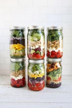 
                    
                        five easy salad in a jar lunch ideas! #dishoftheday
                    
                