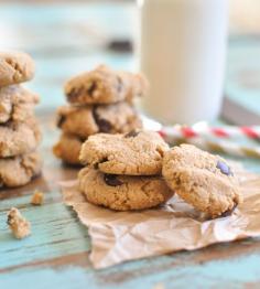 
                    
                        These simple Chocolate Chip Almond Cookies are delicious and secretly healthy.  They are made without oil, butter, or refined sugar.  GF+P+V
                    
                