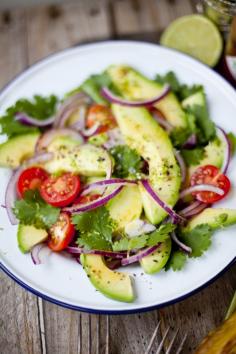 
                    
                        Guacamole salad with Avocados, Tomatoes, Cilantro and Onion!
                    
                